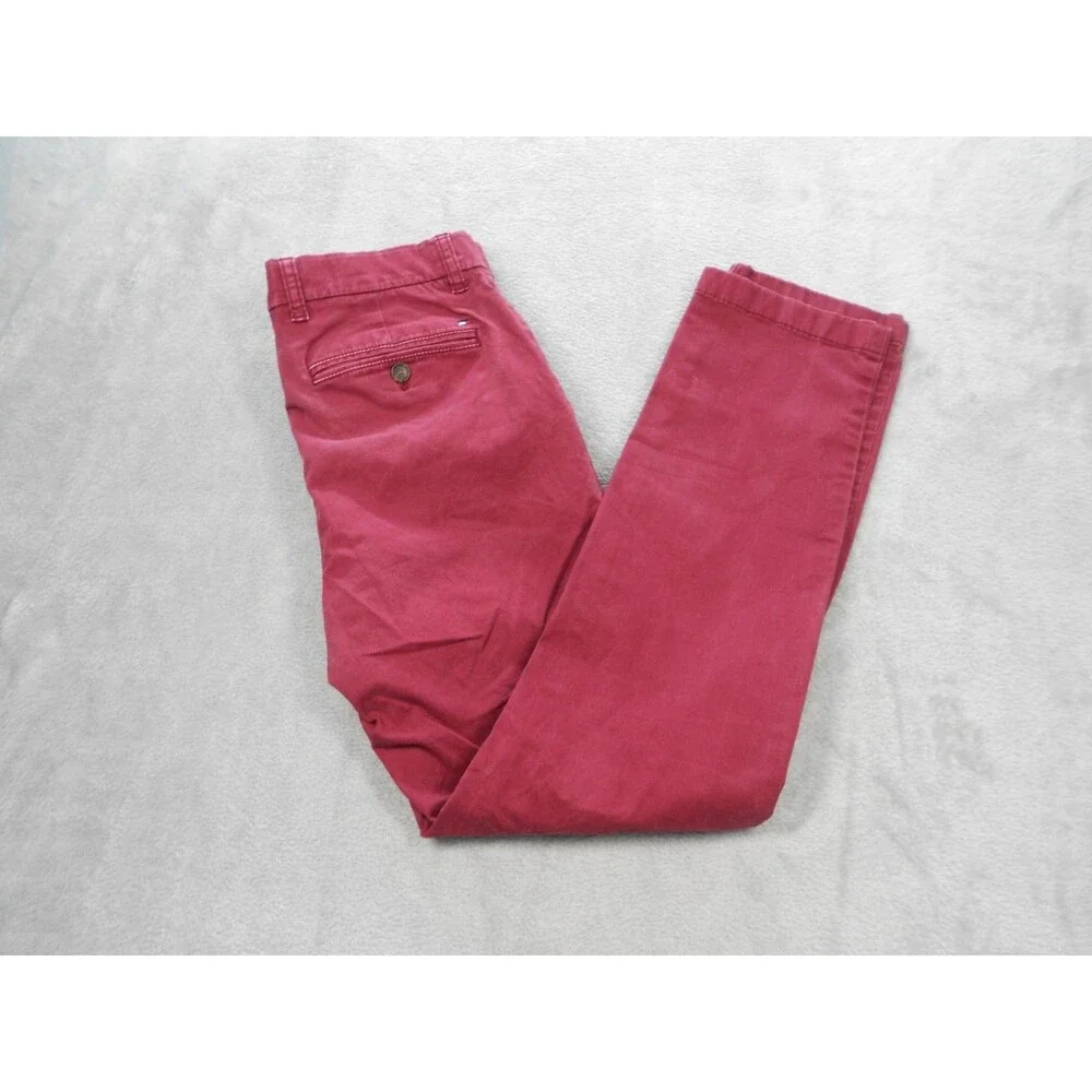 Tommy Hilfiger Chino Pants Mens Sz. 31x32 (29x29) Actual Straight Leg Red